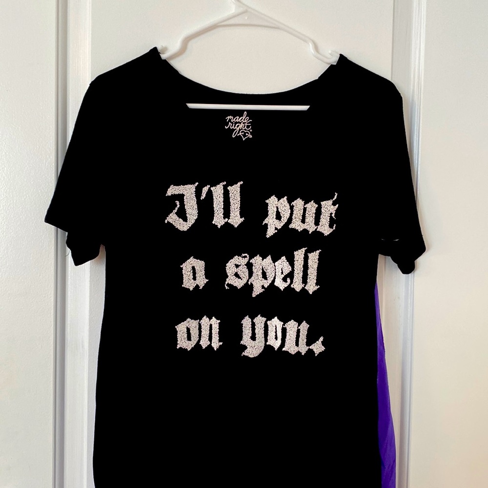 Halloween Witch top that is new and never worn with adjustable cape!